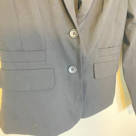 Banana Republic Classic Two Button Black Blazer Womens Size 6 Work Office - Picture 3 of 7